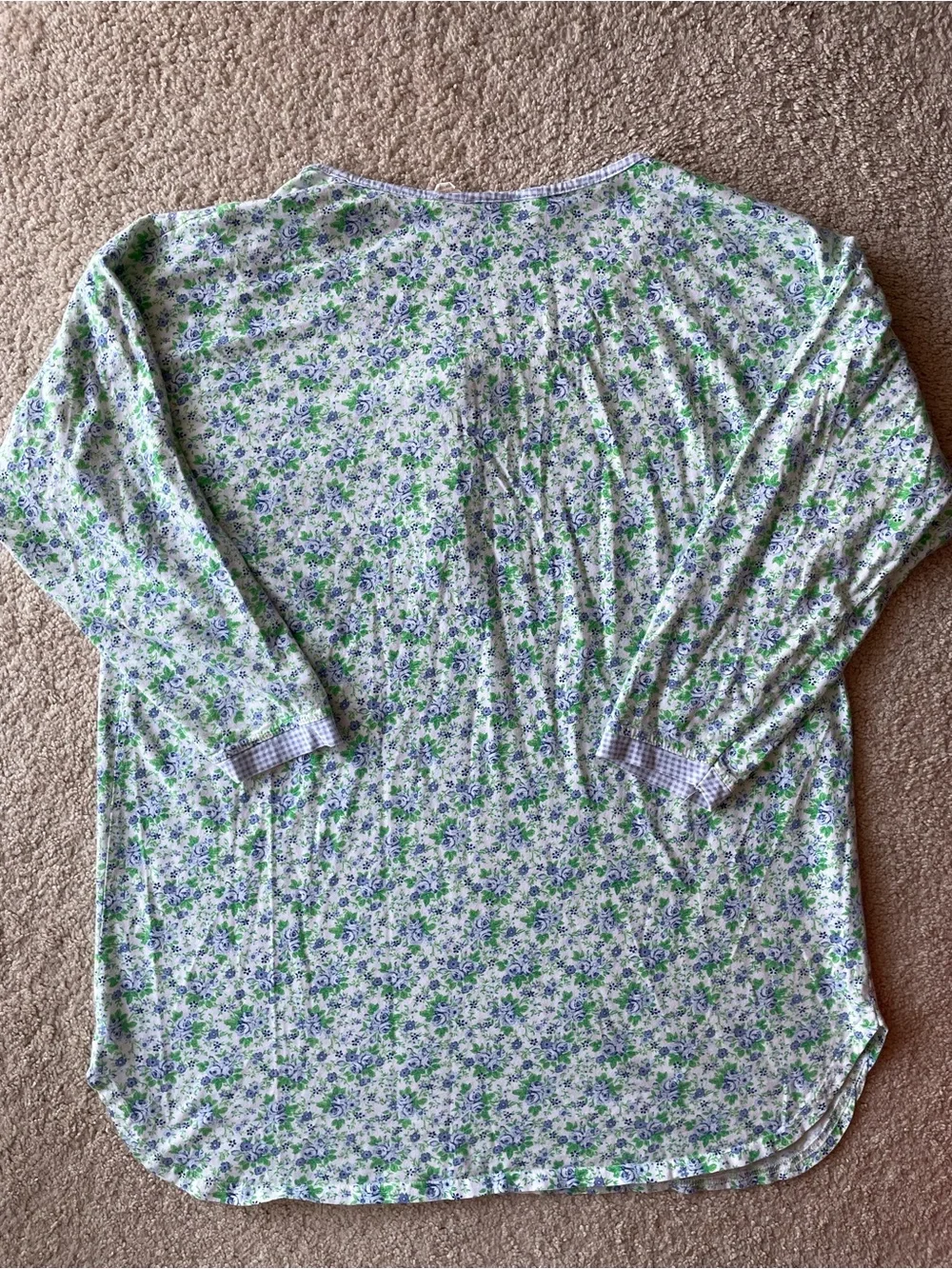 Vintage Victorias Secret Floral Long Sleeve Lounge Dress Size M/L Cottagecore